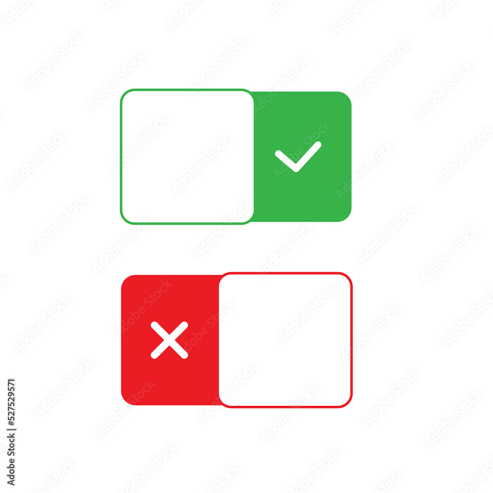 On and off tumbler. User Interface template with toggle switch buttons On and off tumbler. User Interface template with toggle switch buttons