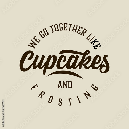 Simple Circle Typography Quote in Cupcake Theme
