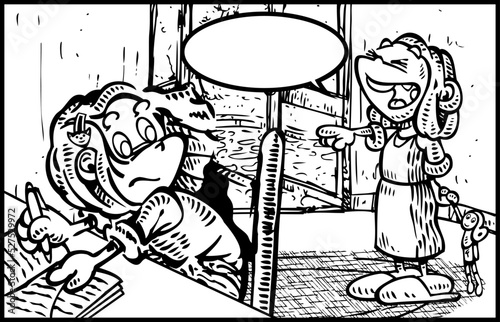 I don't have any homework : black and white
