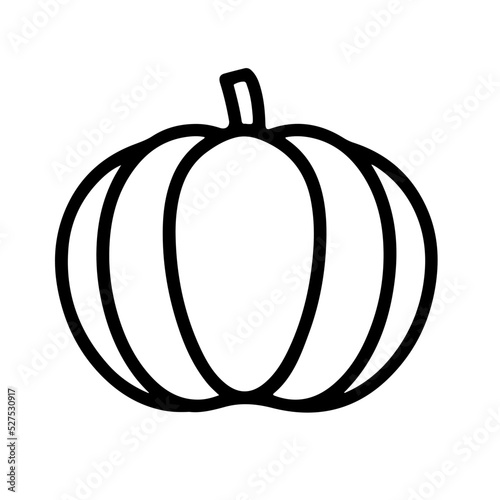 Vector flat icon of pumpkin vegetable. halloween traditional logo template.