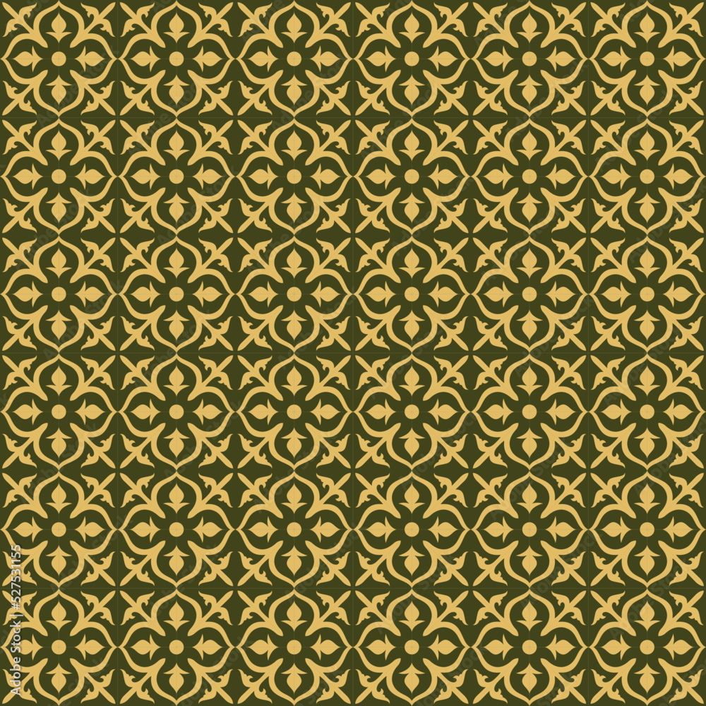 Vintage tile pattern, old decorative background