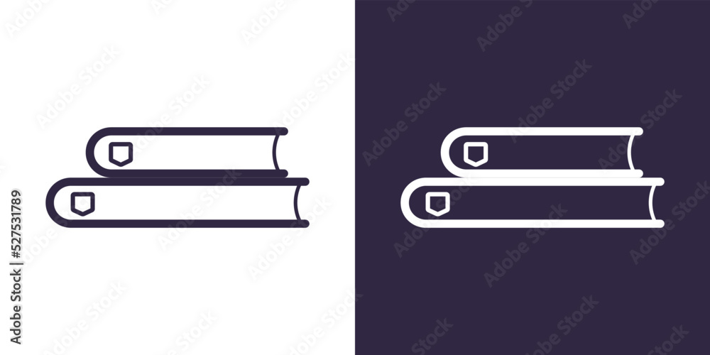 Stack of notebooks icon. Isolated black and white vector illustration for your design Stack of notebooks icon. Isolated black and white vector illustration for your design