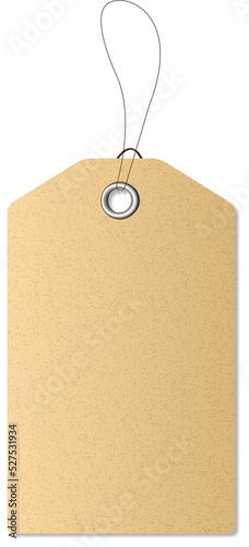 blank price tag isolated