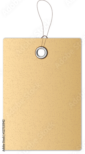 blank price tag isolated