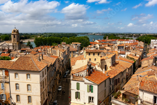 View of Arles city in France