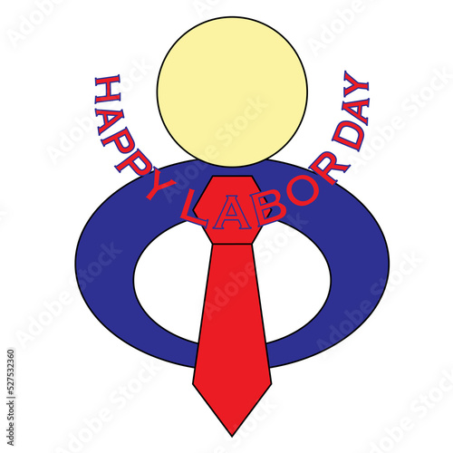 vector graphic illustration of happy labor day for office workers. may be used for content or products related to it.