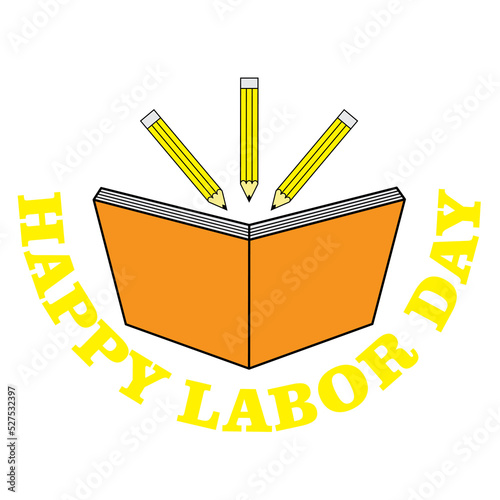 vector graphic illustration of happy labor day for teaching workers. may be used for content or products related to it.