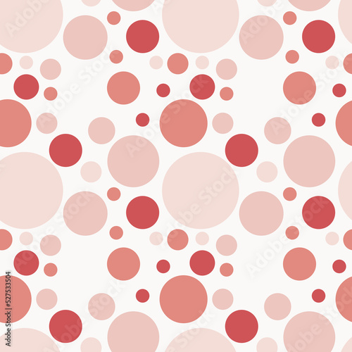 Abstract dots seamless pattern vector. Circle shapes geometric backdrop illustration. Wallpaper, graphic background, fabric, textile, print, wrapping paper or package design.