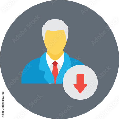 Career Demotion Vector Icon