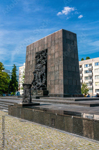 Monument of the Ghetto Uprising, Warsaw, Masovian Voivodeship, Poland