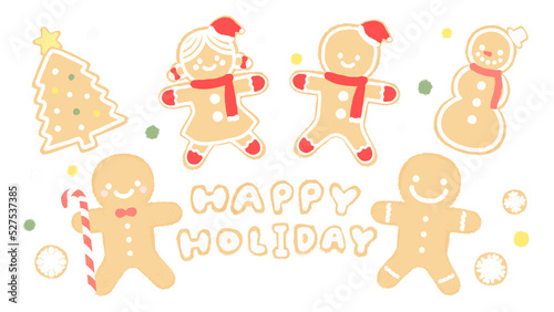 Holiday gingerbread cookie PNG set🎁