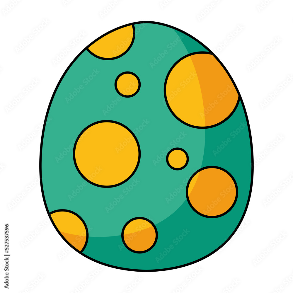 easter egg cartoon spring decoration icon. easter egg cartoon spring decoration icon.