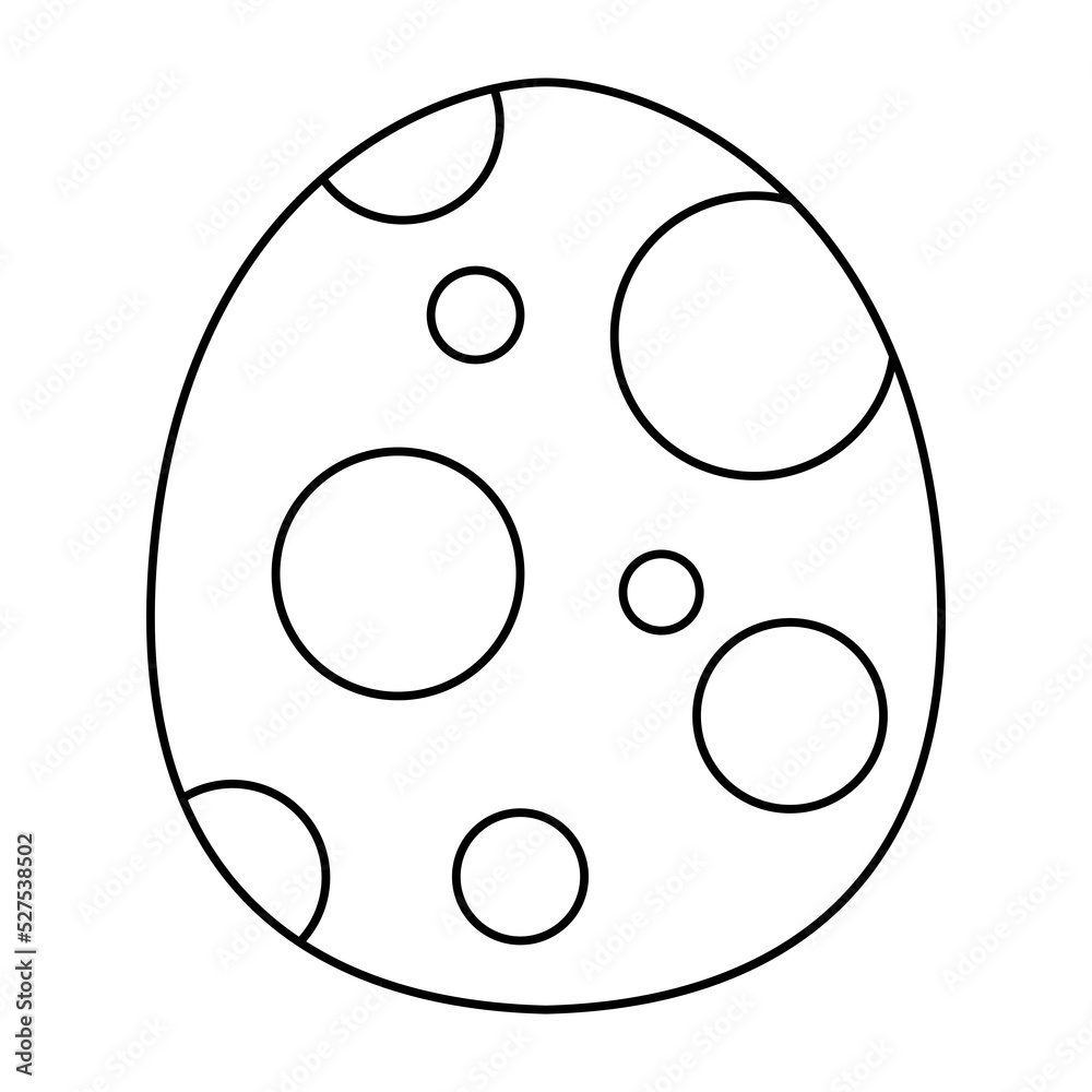 Flat line easter egg icon Flat line easter egg icon