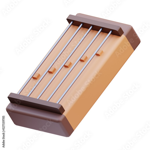 Japanese Icon, koto 3d Illustration photo