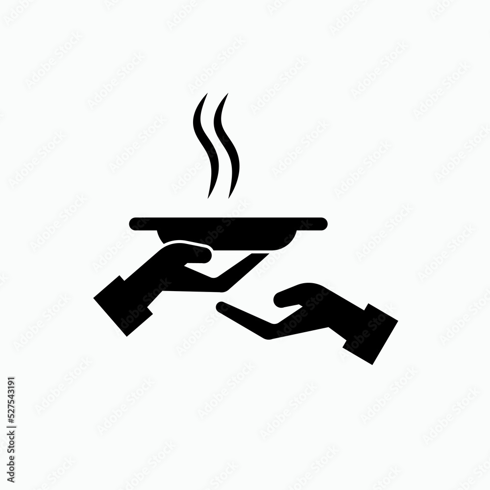 Food Sharing Icon - Vector. Presented in Glyph Style. Food Sharing Icon - Vector. Presented in Glyph Style.