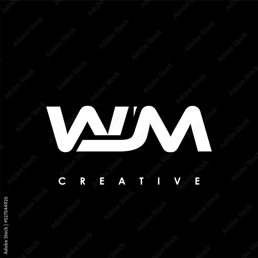 WJM Letter Initial Logo Design Template Vector Illustration