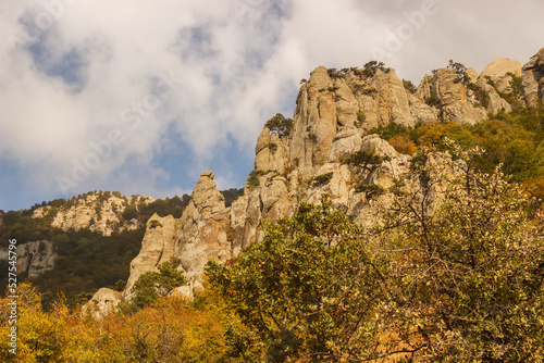 Rocky slope of the Demerdzhi mountain range