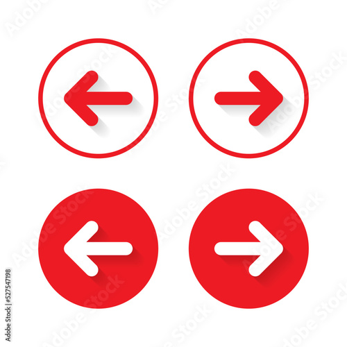 Free Download Turn Left and right arrow icon vector. Back and Forward sign symbol - GFXLoad