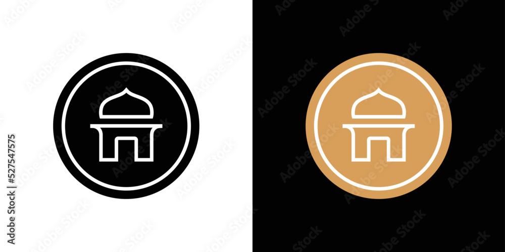 Islamic mosque logo icon design template - Vector Islamic mosque logo icon design template - Vector