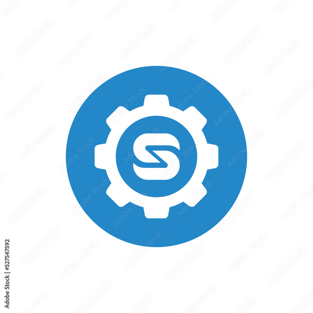 Gear and letter S logo icon design template elements - Vector Gear and letter S logo icon design template elements - Vector