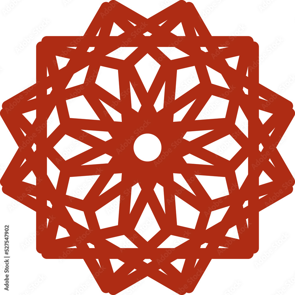 Arabic Mosaic Geometric Emblem