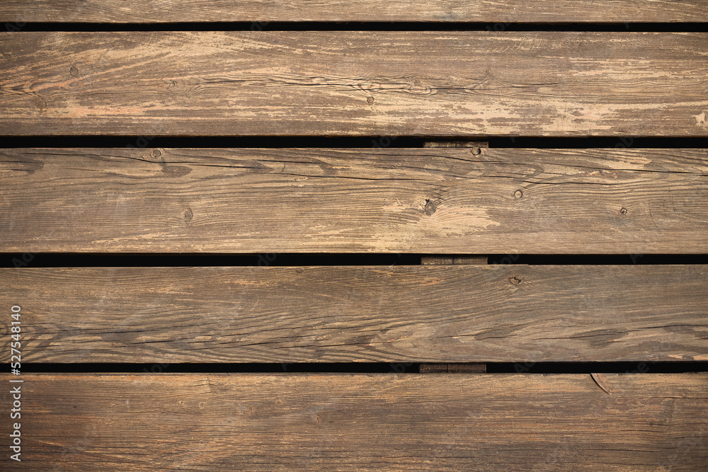 Obraz premium Old brown wooden board. Timber texture. Background