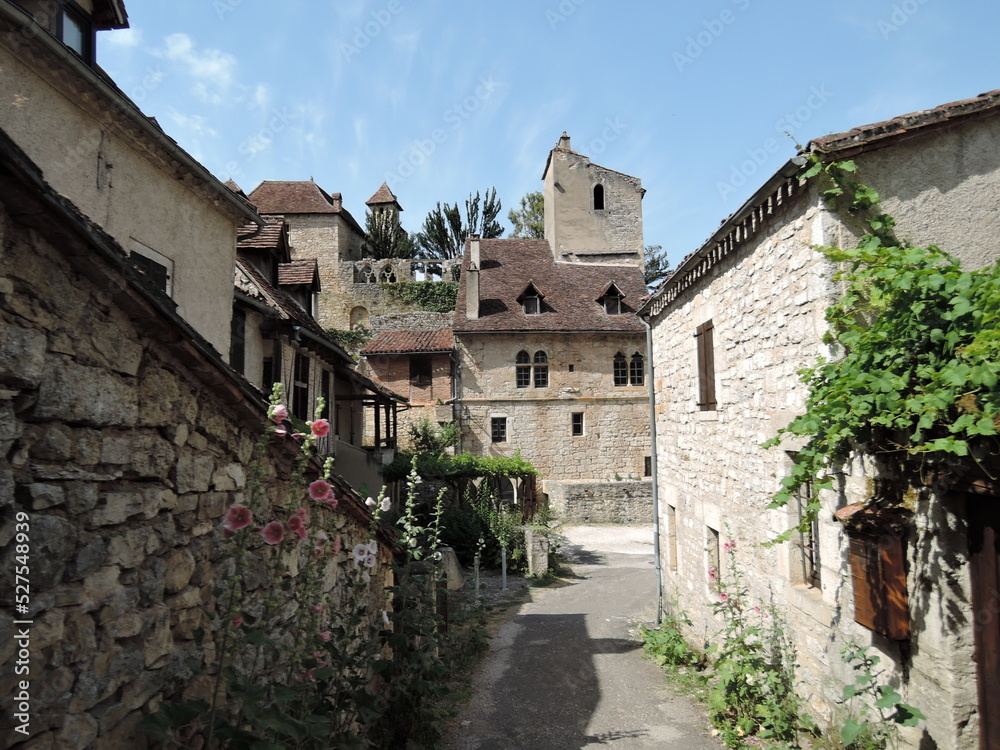 The beautiful village Saint-Cirq-Lapopie in France