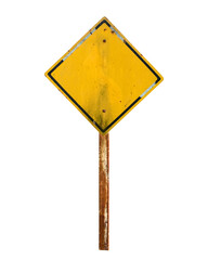 Old and grunge vintage metal sign isolated