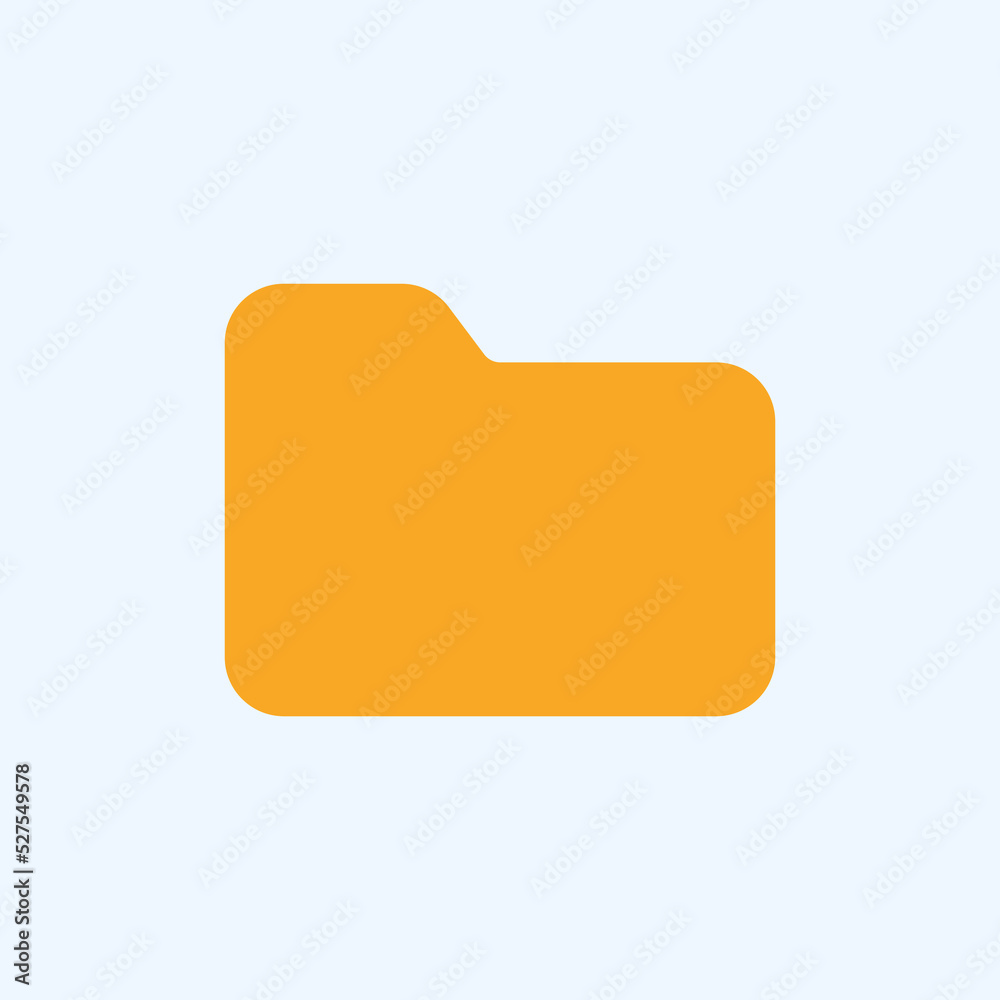 Folder icon in flat style about user interface, use for website mobile app presentation Folder icon in flat style about user interface, use for website mobile app presentation