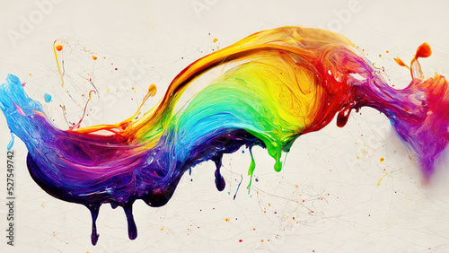 Colorful rainbow colors paint splashes as wallpaper design