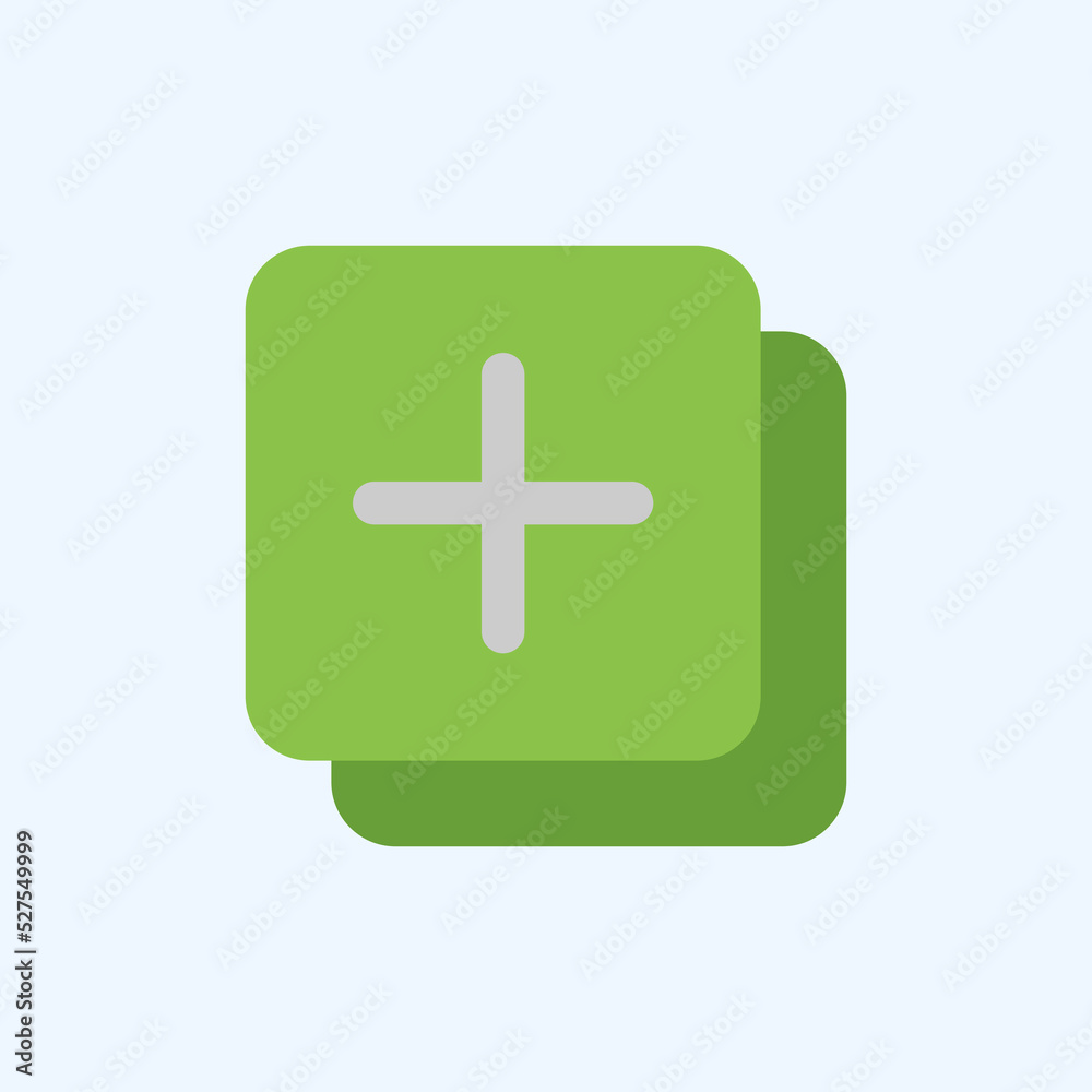 Obraz premium Add icon in flat style about user interface, use for website mobile app presentation