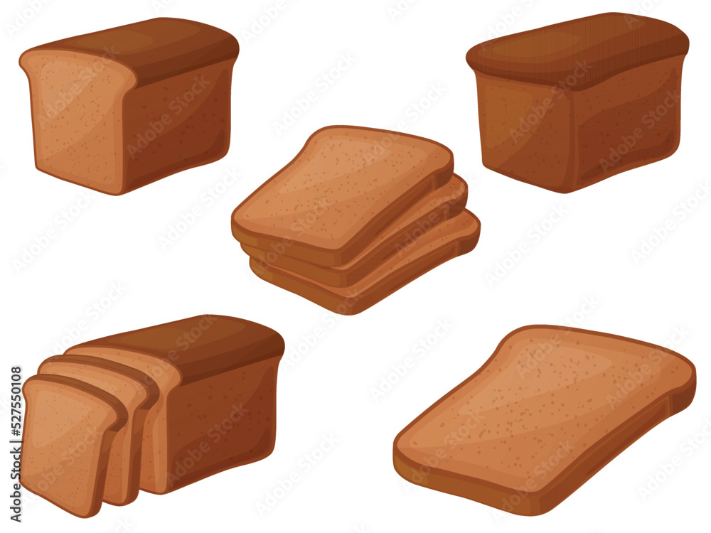 Fresh bread set. Bakery for breakfast. Elements for bakery, pastry design. Fresh bread set. Bakery for breakfast. Elements for bakery, pastry design.