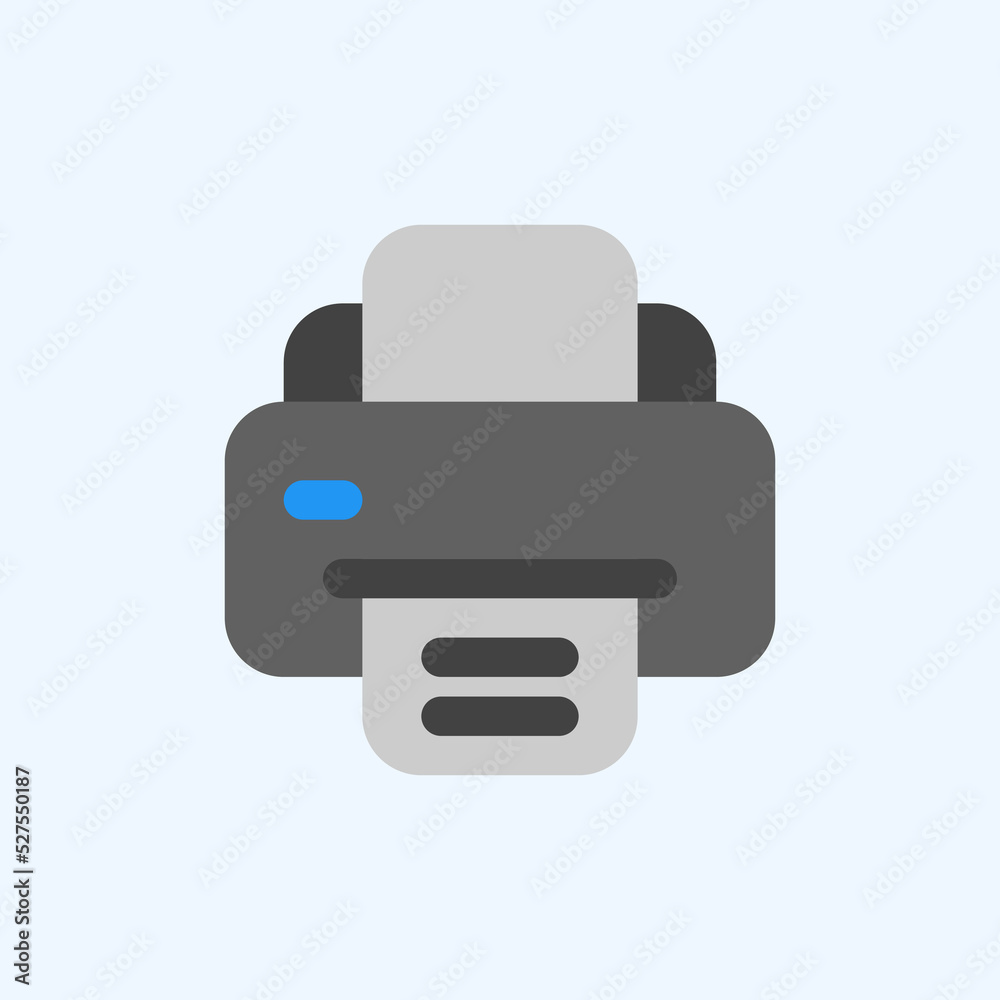 Printer icon in flat style about user interface, use for website mobile app presentation Printer icon in flat style about user interface, use for website mobile app presentation