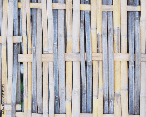 Abstract bamboo woven pattern texture for background