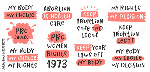 Quadro em tela Set for protest after the ban on abortions, Roe v Wade