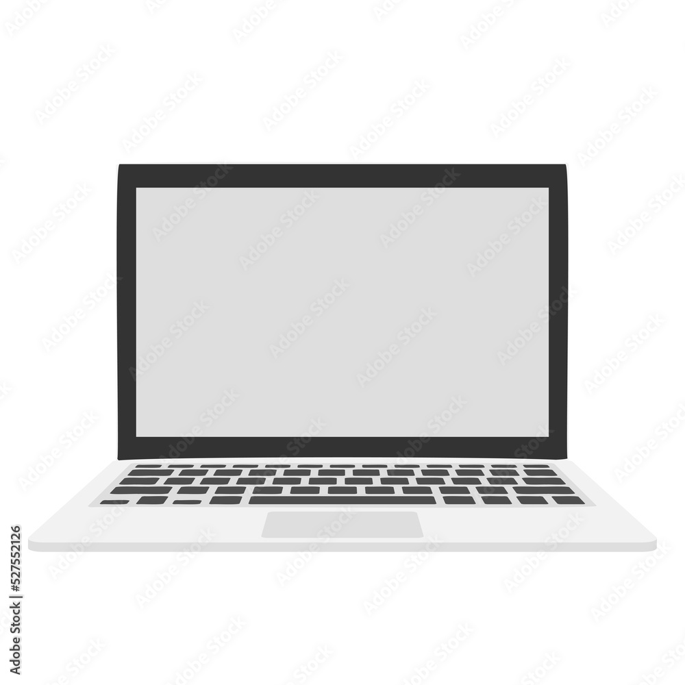 Laptop with white screen. Laptop. Laptop with white screen. Laptop.