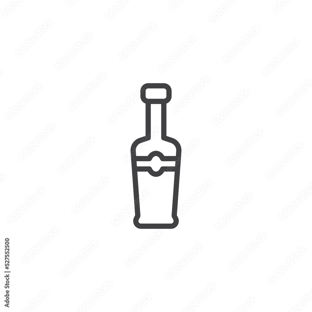 Vodka bottle line icon Vodka bottle line icon