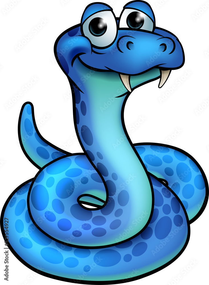 Fototapeta premium Cartoon Snake Character