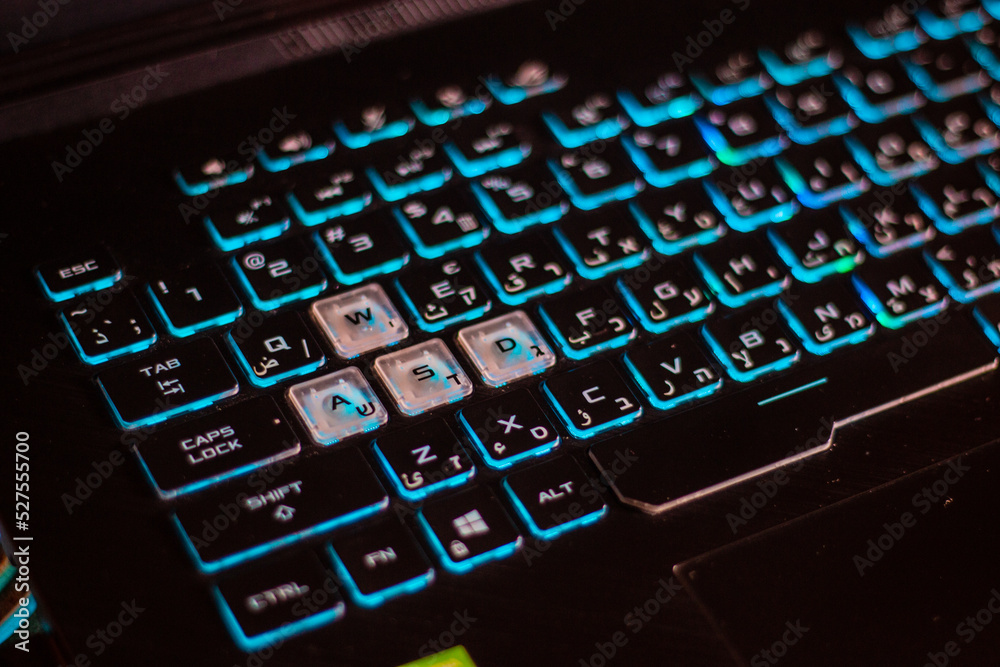 Luminous laptop keyboard