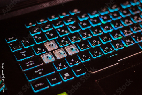 Luminous laptop keyboard