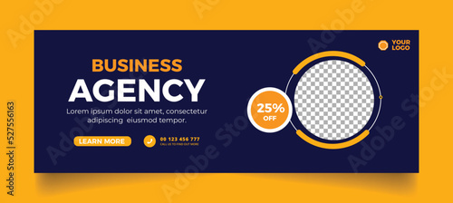 Creative web banners of standard size with a place for photos. Vertical, horizontal, Round, and square template. vector illustration