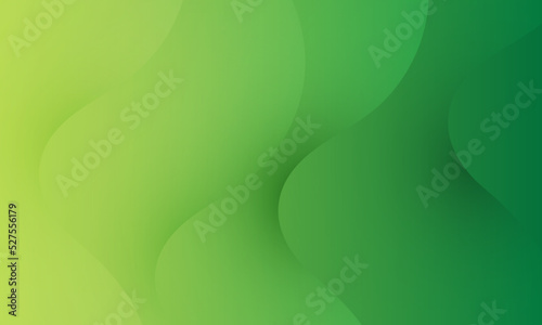 Abstract green wave background. Modern fluid shapes composition with trendy gradients. Vector illustration