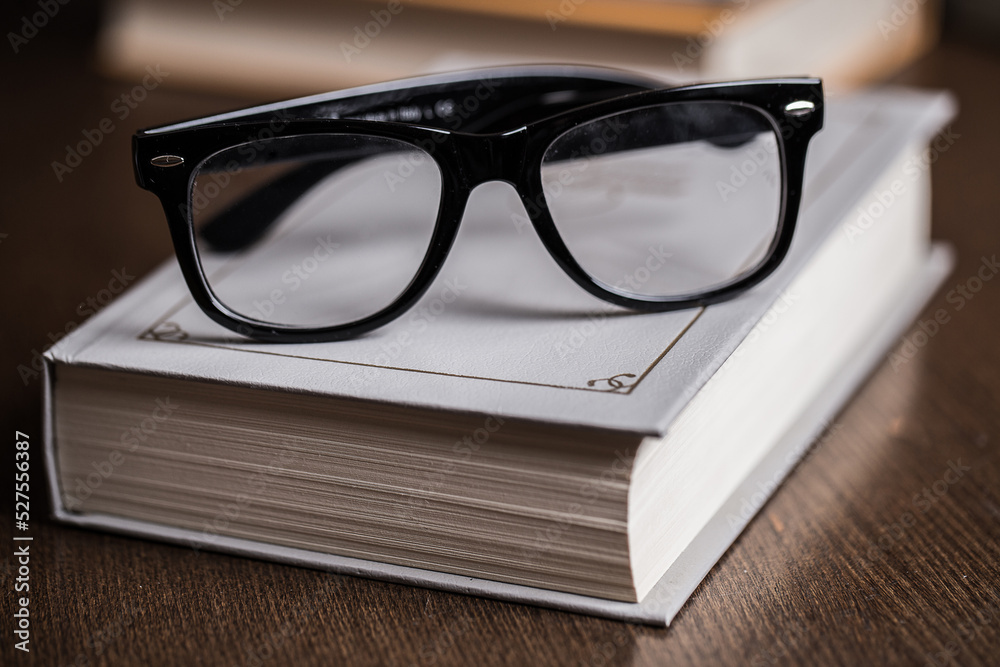 Glasses and a book