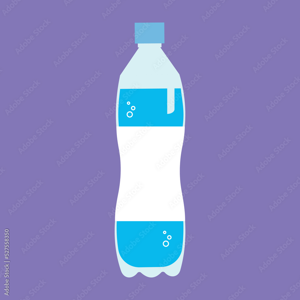 Plastic bottle with water, illustration, vector Plastic bottle with water, illustration, vector