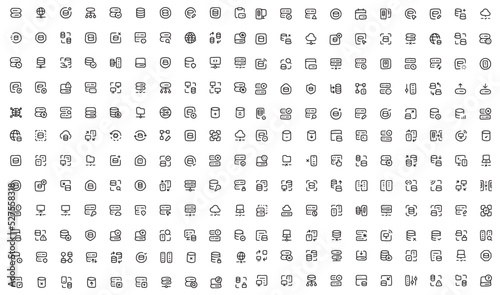 Server Database, server icon pack, database icon set, cloud hand drawn icons