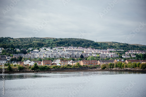 A peaceful Scottish town by the Clyde river, beautiful landscape in Scotland, travel in Scotland