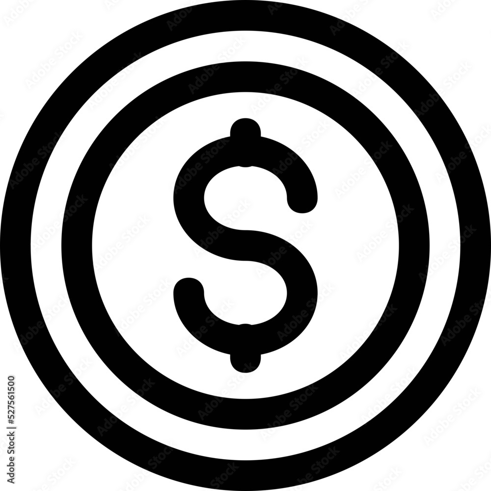 Dollar Coin Vector Icon Dollar Coin Vector Icon