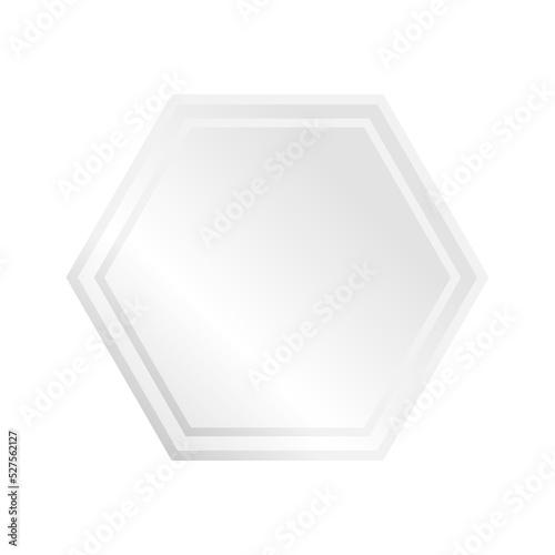 simple 3D triangle white shape board or frame vector on a white background can be put text or product on frame