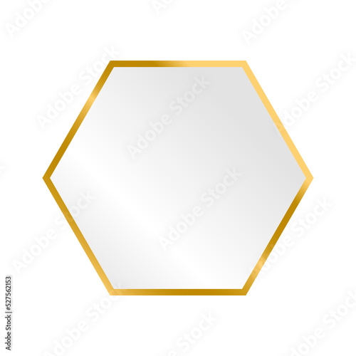simple 3D triangle white and gold shape board or frame vector on a white background can be put text or product on frame