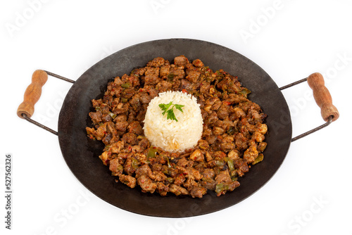 Meat Saute Turkish Et sote with Pie Meat - Sac Tava - Sac Kavurma